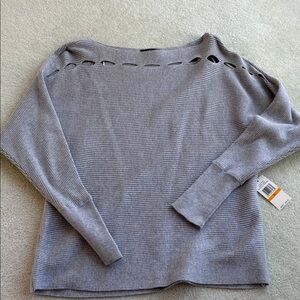 1. State Women’s Gray Sweater with Cutout Detail